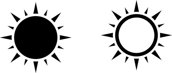 Sun icon. Modern weather icon. Flat vector symbols