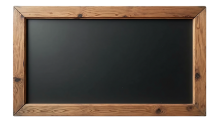 Blank Blackboard on Transparent Background (PNG).