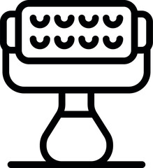 Lint roller cleaning fabric, simple icon of a tool for removing pet hair, dust and fluff