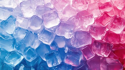 Abstract Ice Cubes in Bright Gradient Colors