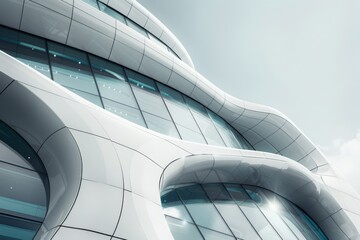 Obraz premium Futuristic Architectural Design of Unique Building