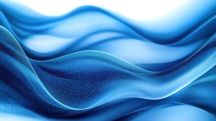 Obraz premium Abstract Blue Wave on White Background with Light Effects – High-Resolution Photography, Insanely Detailed Vector Illustration, Fine Details, Isolated on Clean White for Stock Photo Quality