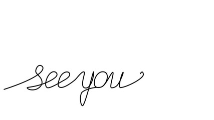 animation continuous drawing of the word goodbye in one line.