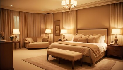 Photo modern style interior room 3d illustration