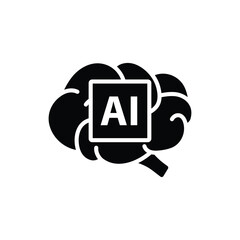 ai bain icon vector Artificial intelligence icon logo