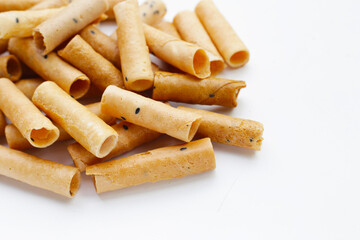 Thai snack, crispy coconut rolls