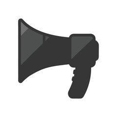 Vector Single Icon Loudspeaker on a isolated white background