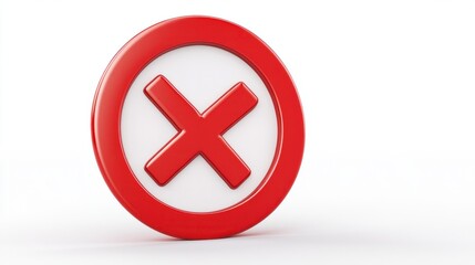 Obraz premium 3D prohibition sign with crossed-out dog waste symbol, isolated on white background, no pet waste allowed