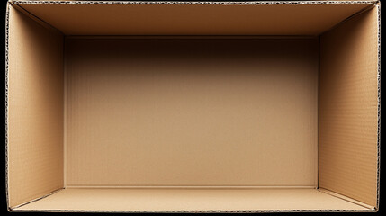 
Empty open rectangular cardboard boxes close up.