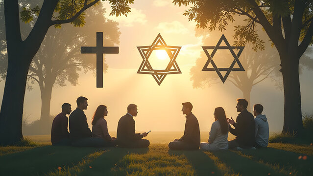 Interfaith gathering in nature for World Religion Day