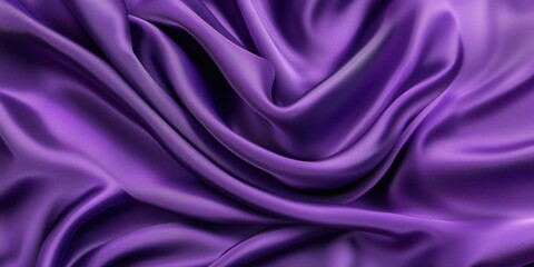 Purple satin fabric texture, smooth, luxurious, flowing drapery