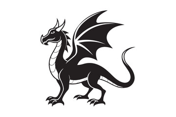 Dragon Silhouette vector illustration, Dragon Silhouette, Dragon Silhouette PNG 