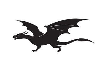 Dragon Silhouette vector illustration, Dragon Silhouette, Dragon Silhouette PNG 