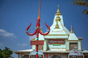 Beautiful view of satpura mountain range, View from Chouragarh Lord Shiva temple, Pachmarhi, Madhya Pradesh, India.