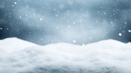 Capture the tranquility of snowfall on the ground in winter landscapes