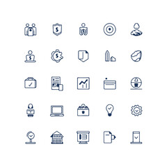 Financial Icons Set Vector Design Illustration