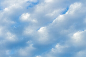 beautiful blue sky at sunrise with clouds