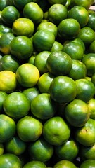 Green fruit orange for background