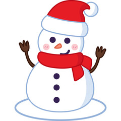 Christmas Snowman Illustration