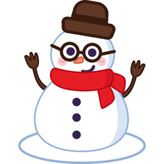 Christmas Snowman Illustration