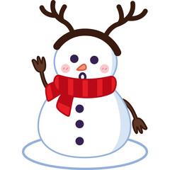 Christmas Snowman Illustration