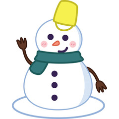 Christmas Snowman Illustration