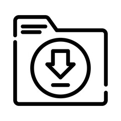 Icon Download With Style Outline