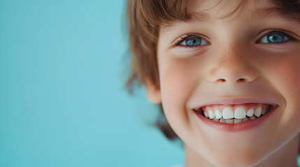 Happy Boy Smiling with Clean White Teeth
