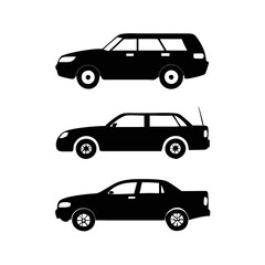 Fototapeta premium Car icons illustration silhouette vector 