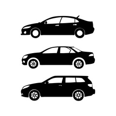 Car icons illustration silhouette vector  