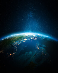 Asia at night