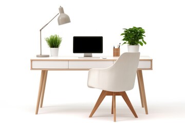 Fototapeta premium Home office desk workstation.