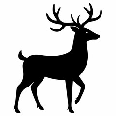Reindeer-silhouette-vector-illustration