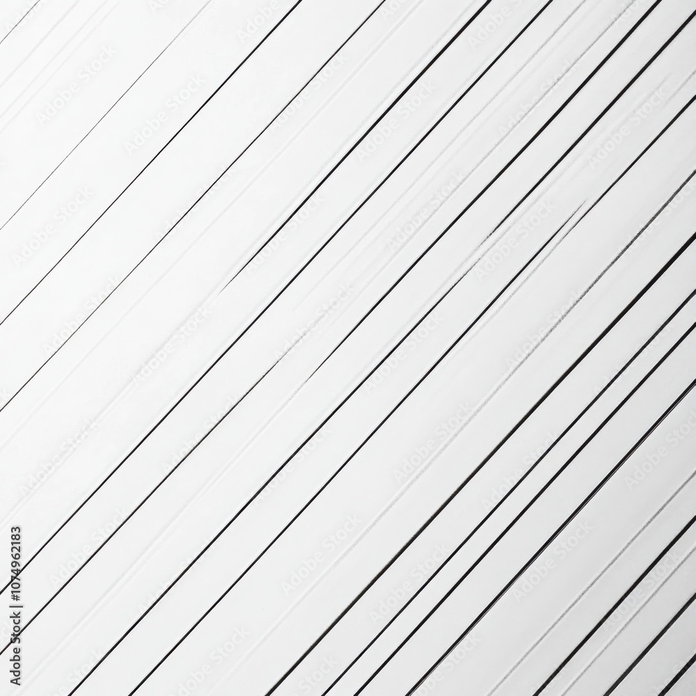 Poster Diagonal black lines on a minimalist white background create a striking abstract pattern in a modern art style
