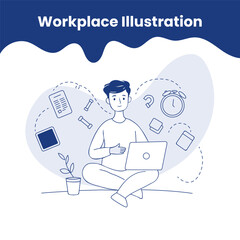 Career growth abstract character vector illustration set. People working on character vector illustration. Business Concept illustrations.
