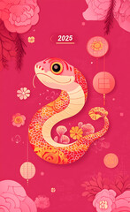 Obraz premium Colorful serpent for 2025