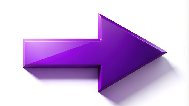 Striking purple arrow silhouette, capturing the light.