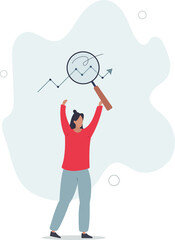 Business analysis and company financial data monitoring.Profit plan with development and growth .flat characters.