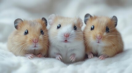 a cute hamster pauses in an adorable pose against a smooth white background, radiating charm and playfulness, embodying the essence of a beloved pet