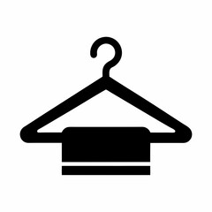 Clothes hanger shape vector art illustration