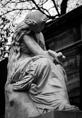 Monument  on the grave of Chopin in Pere Lachaise graveyard, Paris