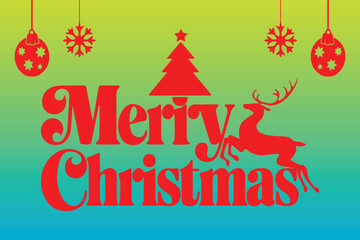 Merry christmas lettering design  