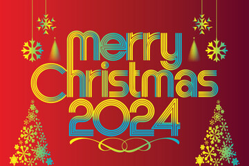 Merry christmas lettering design  