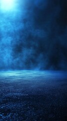A blue sky with a blue background and a blue foggy mist