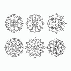 Mandala art, design for wall papers, paint shirts and tiles, vector illustration