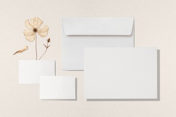 Off-white corporate identity, card & envelope