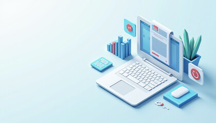 Modern Laptop Workspace Design