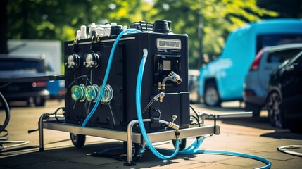 A photo of a portable water reclaim system