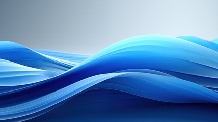 Naklejka premium Waves of Blue Flowing Gracefully in Serene Harmony