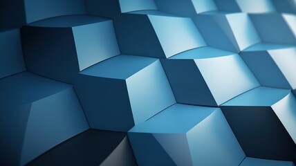 Fototapeta premium Blue Geometric Shapes Arrangement